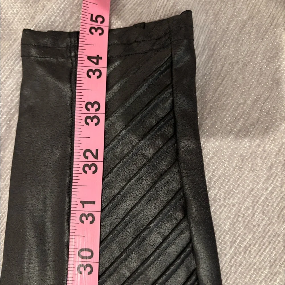 SPANX Black Faux Leather Leggings-size medium - Picture 12 of 16